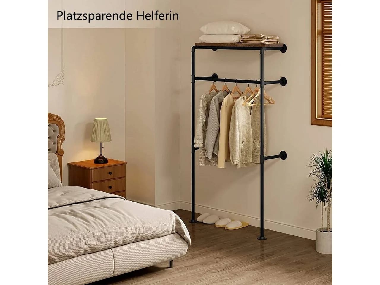 Woltu Kleiderständer Set 2 St. Industrial Wand - Bild 5