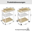 Woltu Couchtisch 3 Ablagen Abnehmbares Tablett Bild 3