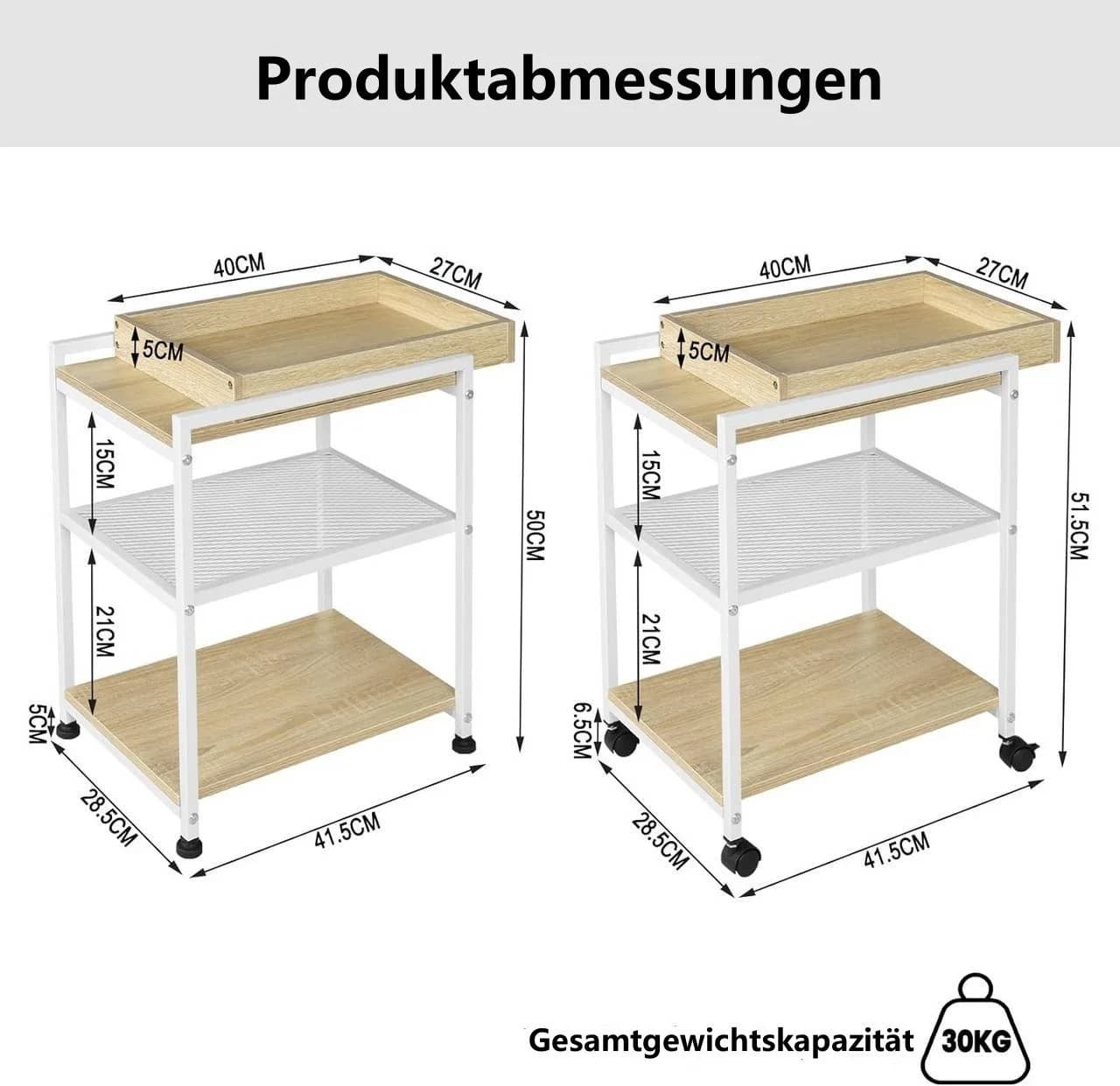 Woltu Couchtisch 3 Ablagen Abnehmbares Tablett - Bild 3