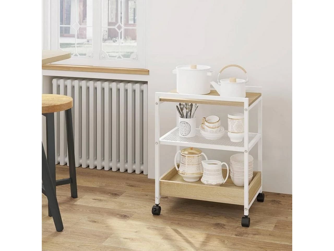 Woltu Couchtisch 3 Ablagen Abnehmbares Tablett - Bild 5