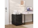 Woltu Rollcontainer Aktenschrank 3 Schubladen Schwarz/Weiß Bild 1