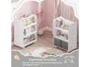 Woltu Kinderregal 2-in-1 Bücherregal mit Boxen auf Rollen Weiß Bild 4