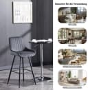 Woltu Barhocker 2er Set Samt Grau/Grün/Schwarz Modern Bild 5