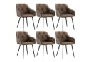 Woltu 4-Fußstuhl (Set, 6 St) Esszimmerstühle Ergonomisch Kunstleder Bild 2