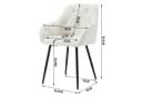Woltu Polsterstuhl Set 2 St. Ergonomisches Design Esszimmerstühle Bild 3