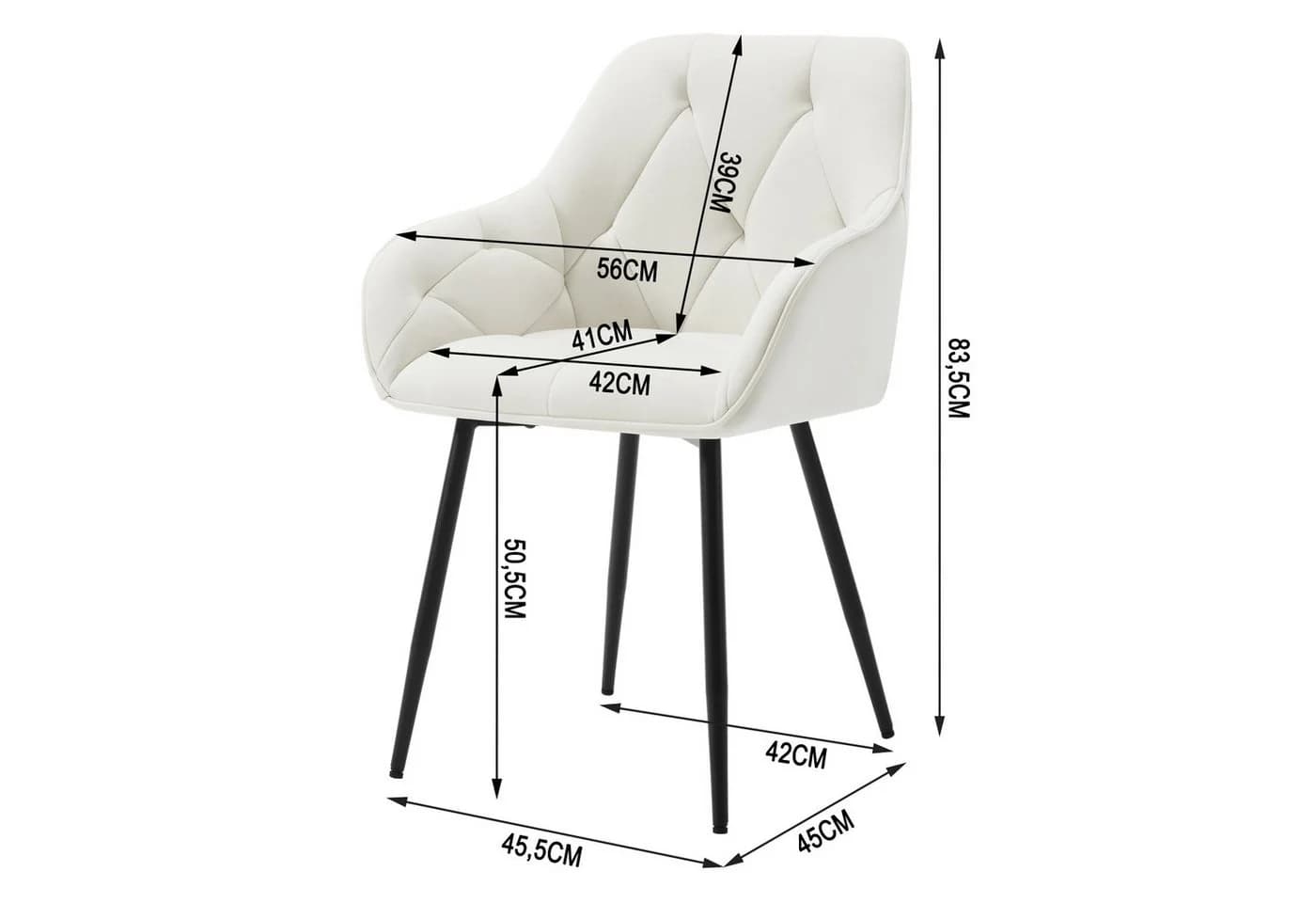 Woltu Polsterstuhl Set 2 St. Ergonomisches Design Esszimmerstühle - Bild 3