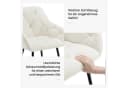 Woltu Polsterstuhl Set 2 St. Ergonomisches Design Esszimmerstühle Bild 5