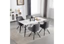 Woltu 4-Fußstuhl Set Drehbar Samt Sessel Grau Bild 1