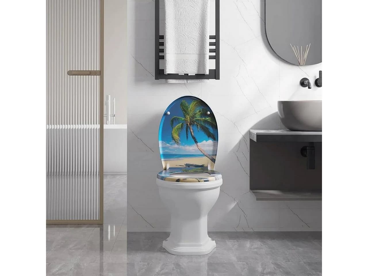 Woltu WC-Sitz 1-St Klodeckel Soft-Close Quick-Release abnehmbar