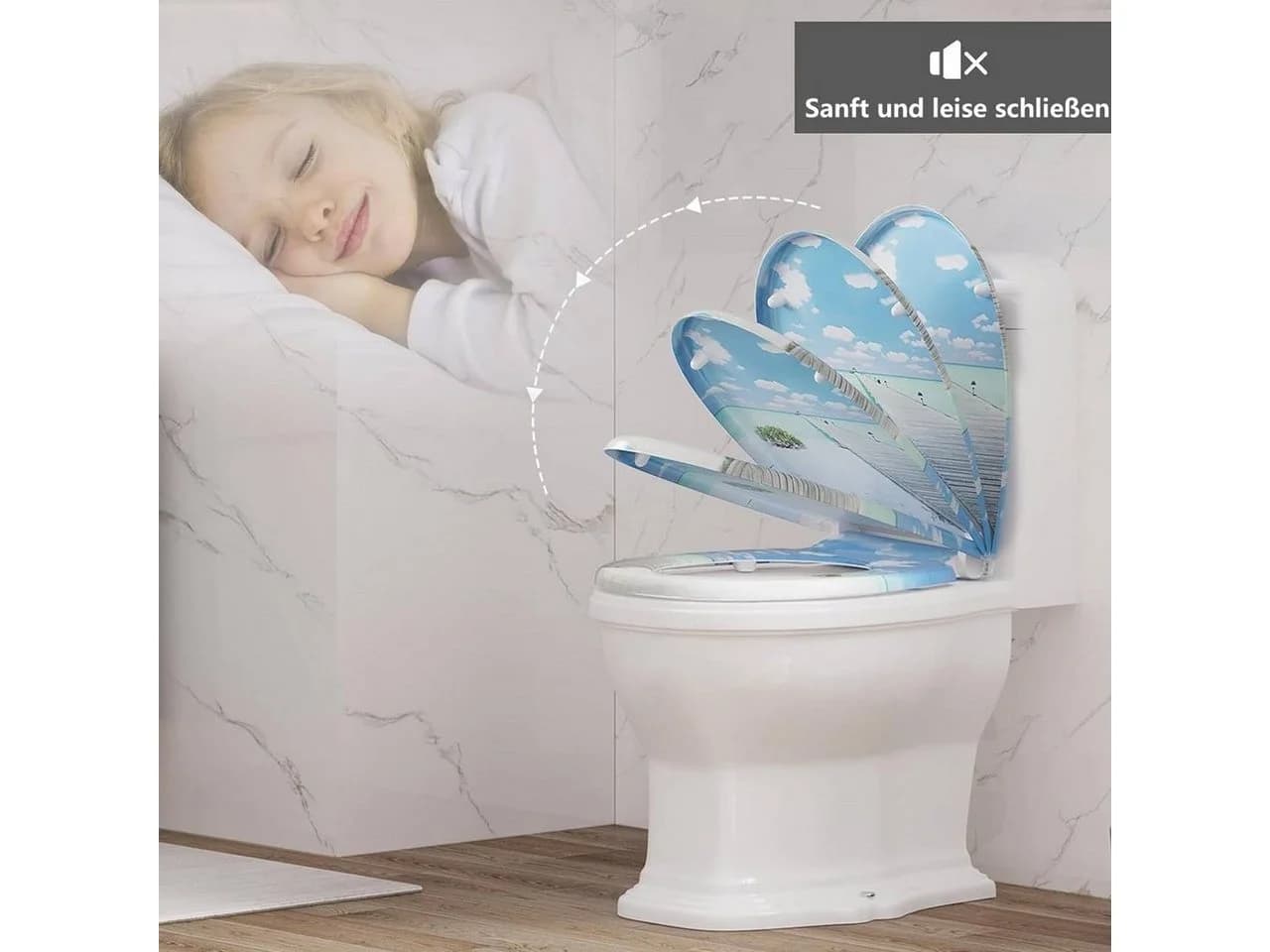 Woltu WC-Sitz 1-St Klodeckel Soft-Close Quick-Release abnehmbar - Bild 5