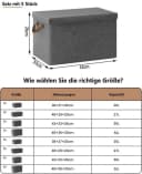 Woltu Aufbewahrungsbox Set 5 St. Grau Mit Deckel Faltbar Bild 3