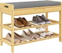 Woltu Schuhregal mit Sitzbank Bambus Bild 2