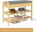 Woltu Schuhregal mit Sitzbank Bambus Bild 5