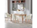 Woltu Polsterstuhl Esszimmer mit Armlehnen Cord Beige Bild 1