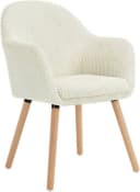 Woltu Polsterstuhl Esszimmer mit Armlehnen Cord Beige Bild 2