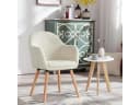 Woltu Polsterstuhl Esszimmer mit Armlehnen Cord Beige Bild 4