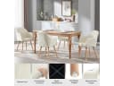 Woltu Polsterstuhl Esszimmer mit Armlehnen Cord Beige Bild 5