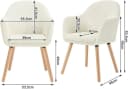 Woltu Esszimmerstuhl 2er Set mit Armlehnen Cord Beige Bild 3