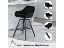 Woltu Barhocker 2er Set Samt mit Lehne und Fußstütze Bild 4