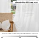 Woltu Gardine Weiß 135x225 cm Leinenoptik Ösen Bild 1