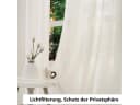 Woltu Gardine mit Ösen Halbtransparent Leinenoptik Weiss Bild 5