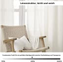Woltu Gardine 2er Set Leinenoptik Creme Polyester Ösen Bild 1