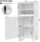 Woltu Weinschrank (1-St) Küchenschrank mit Weinregal Weiß Bild 3