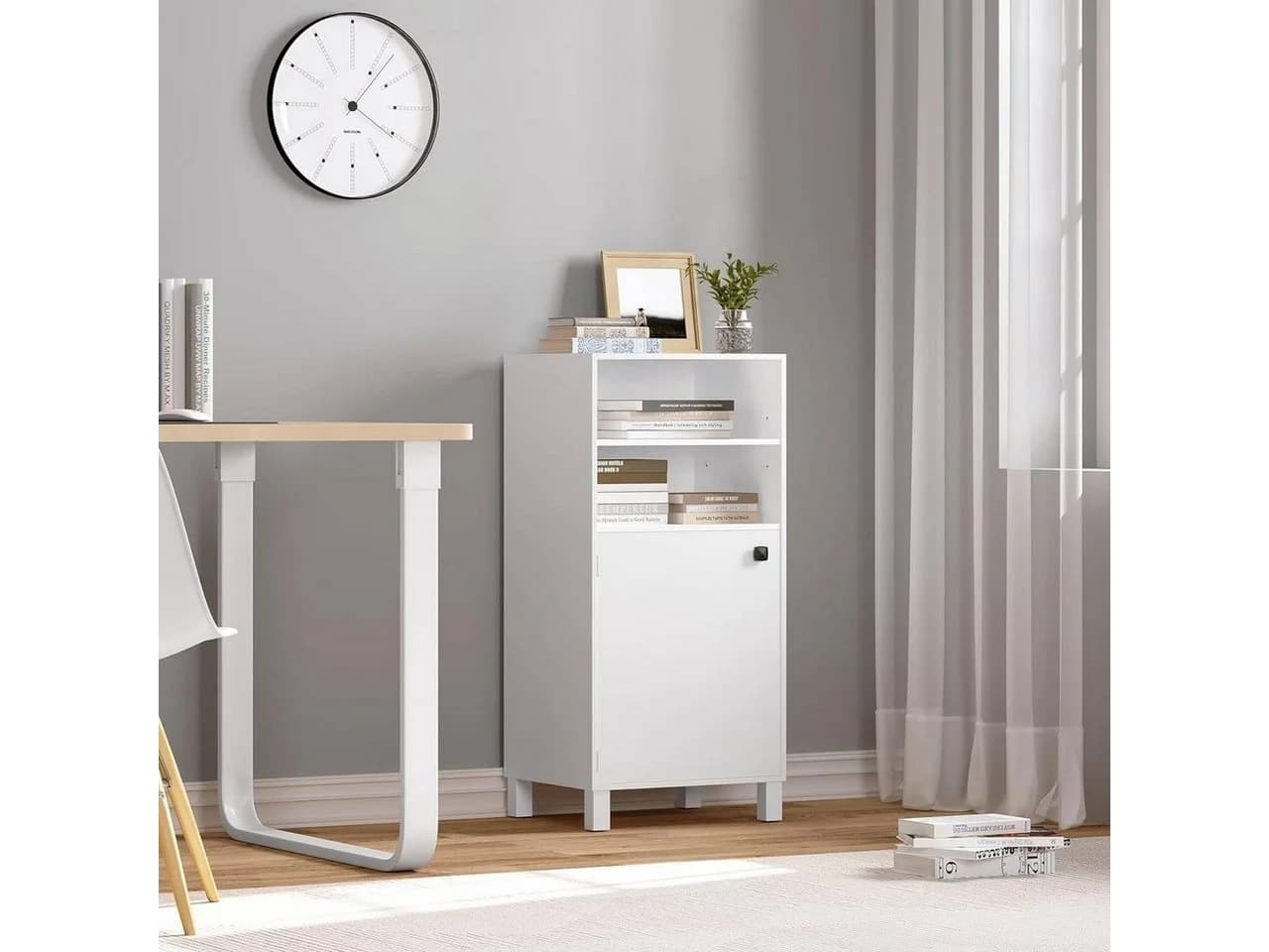 Woltu Weinschrank (1-St) Küchenschrank mit Weinregal Weiß - Bild 5