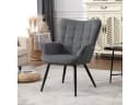 Woltu Relaxsessel Ohrensessel mit Cordbezug Grau Bild 1