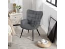 Woltu Relaxsessel Ohrensessel mit Cordbezug Grau Bild 4