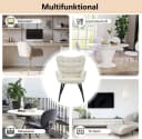 Woltu Relaxsessel Ohrensessel Cordbezug Cremeweiß Bild 5