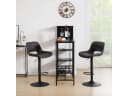 Woltu Barhocker 2er Set Anthrazit/Braun höhenverstellbar mit Fußstütze Bild 4