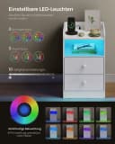 WOLTU Nachttisch LED-Licht 2 Steckdosen 2 USB Bild 4