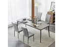 Woltu Esszimmerstuhl Set 4 St. Kunstleder Grau/Schwarz/Weiß Bild 4