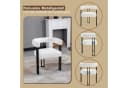 Woltu Esszimmerstuhl Modern Chenille Grau/Creme mit Metallbeinen Bild 5