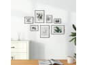 Woltu Bilderrahmen 2er Set Aluminium Matt Schwarz Silber Bild 1