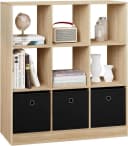Woltu Bücherregal mit 9 Fächern und 3 Schubladen aus Vliesstoff Bild 2