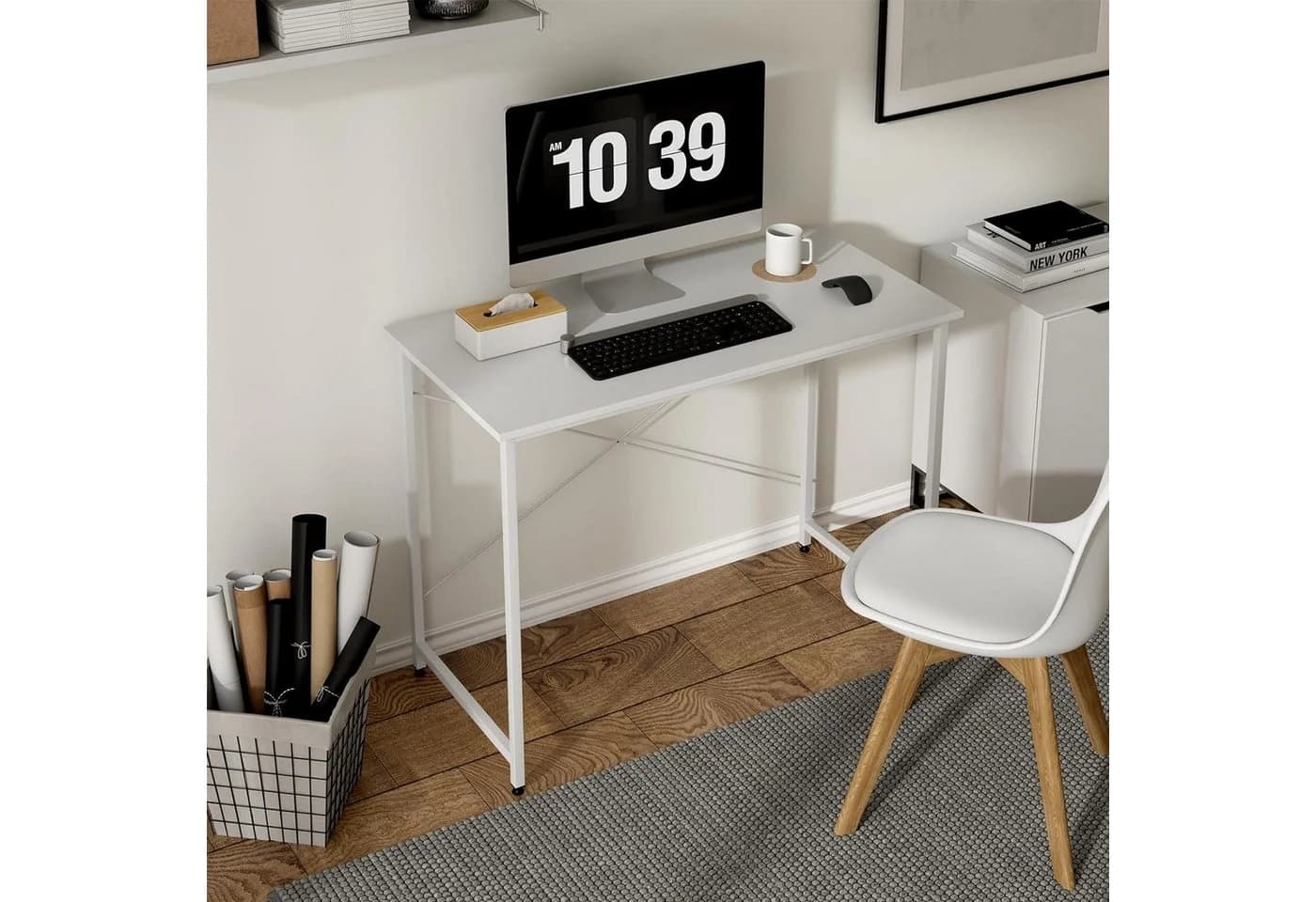 Woltu Schreibtisch (1-St) Computertisch für Büro Homeoffice Arbeitszimmer Schlafzimmer