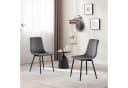 Klihome Polsterstuhl 4er Set Samt Grau Schwarz Beige Dunkelgrün Bild 4