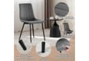Klihome Polsterstuhl 4er Set Samt Grau Schwarz Beige Dunkelgrün Bild 5