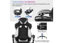 Woltu Gaming-Stuhl Schwarz/Weiß mit Fußstütze und ergonomischem Design Bild 4