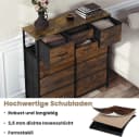 Woltu Kommode 10 Schubladen Stoff Metallrahmen Industrial Stil Bild 4