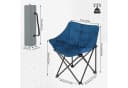 Woltu Campingstuhl Faltbar Gepolstert Dunkelgrau Blau Mit Tasche Bild 3