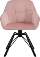 Woltu Polsterstuhl 6er Set Rosa Samt Drehbar mit Armlehnen Bild 5