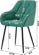 Woltu Polsterstuhl Samt Ergonomischer Esszimmerstuhl Bild 3