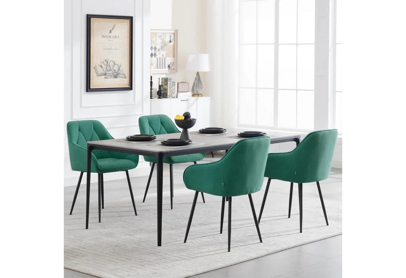 Woltu Polsterstuhl Samt Ergonomischer Esszimmerstuhl - Bild 4