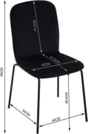 Woltu Esszimmerstuhl 4er Set Stapelstuhl Samt Schwarz Grau Bild 3