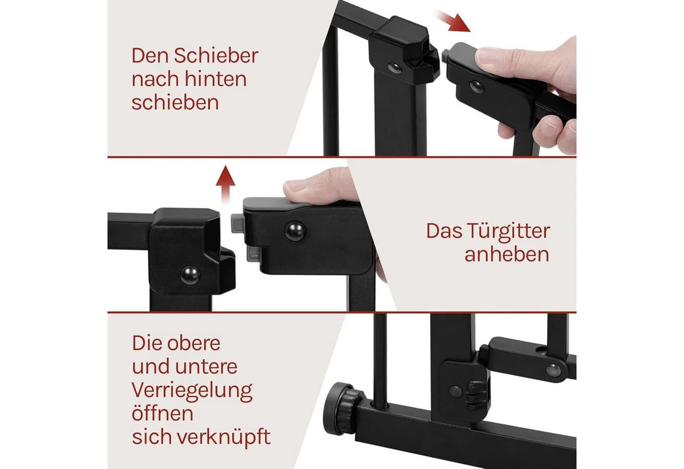 Woltu Treppenschutzgitter Schwarz/Weiß mit 10 cm Verlängerung - Bild 4