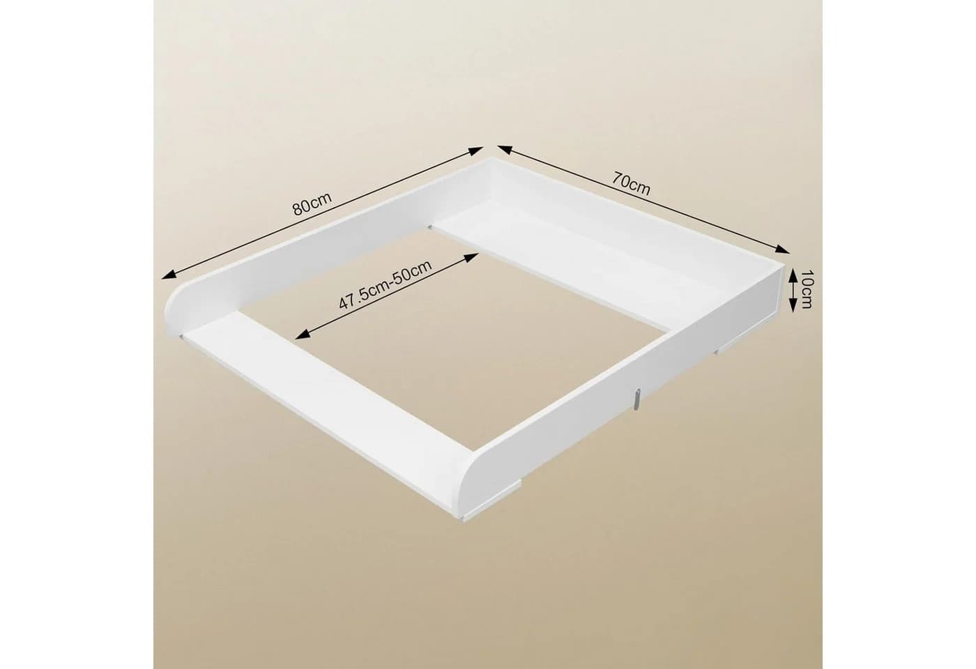 Woltu Wickelaufsatz Wickelauflage 70x10x80 cm MDF - Bild 3