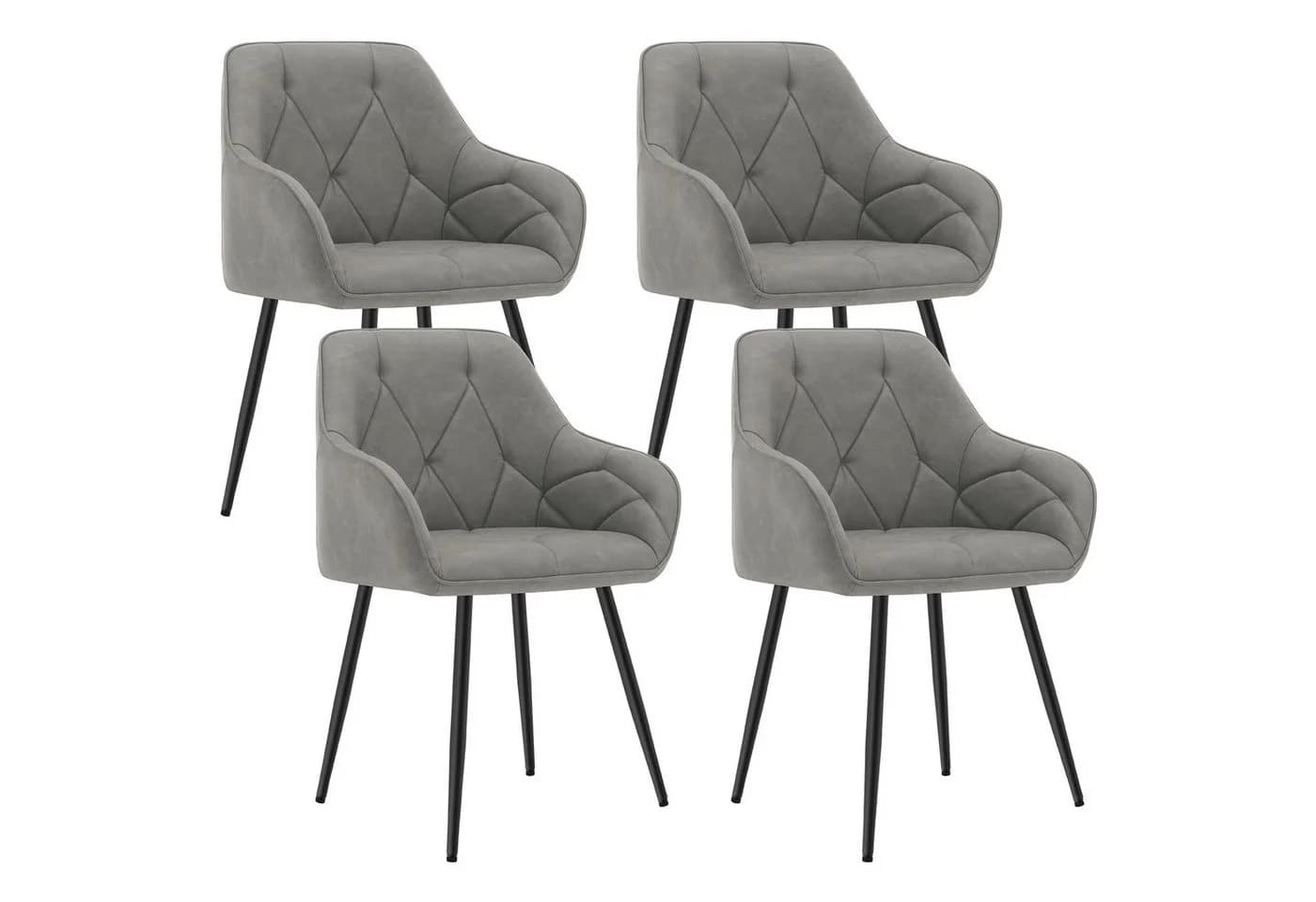 Woltu 4-Fußstuhl Set 4 St. Esszimmerstühle Ergonomisch Kunstleder - Bild 2